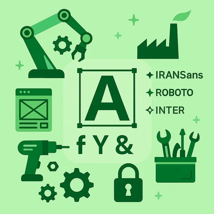 بهترین فونت برای طراحی سایت صنعتی